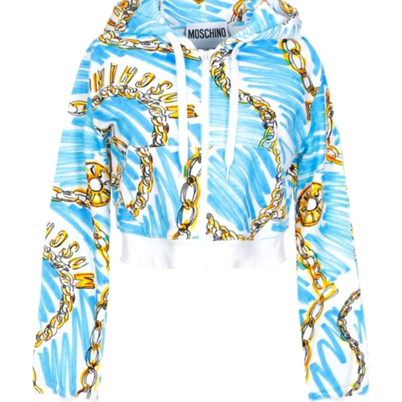 MOSCHINO Joggers Set with Crop Top  Hoodie - Picture 9 of 17